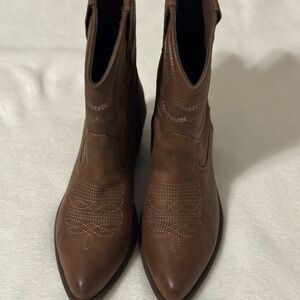 Brown Leather Ankle Boots